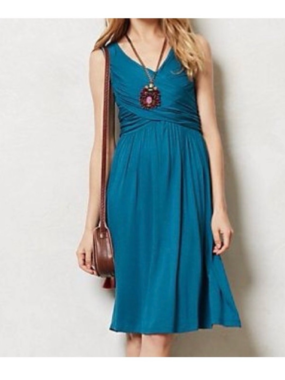 Anthropologie Girls From Savoy Dress faux wrap size S